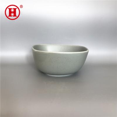 China [ZIBO HAODE CERAMICS] Custom Large Size Marble Gloss Japanese Style Stocked Ceramic Bowl for sale