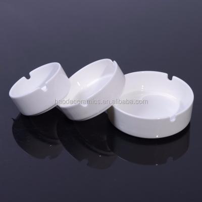 China Promotion for hotel manufacturer supply white glazed ashtray [ZIBO HAODE CERAMIC] with customized brand logo and size ashtray sets for sale