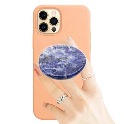 China China Big factory high quality phone accessories stand natural gemstone Crystal Phone grip Holder slices Phone Socket Holder for gift for sale