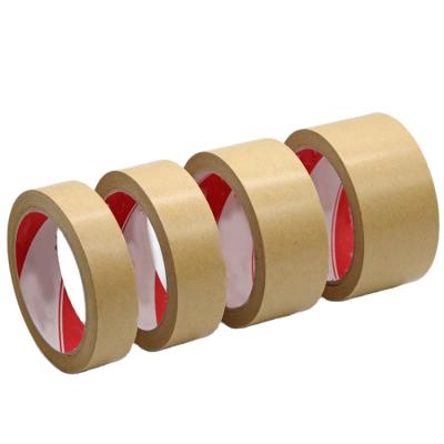 China Waterproof Water-activated Non-reinforced Kraft Paper Tape Custom Printed Gummed Kraft Paper Sealing Tape for sale