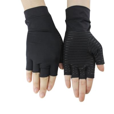 China Hot Selling Creative Design Comfortable Infused Hands Compression Arthritis Copper Dotted Healthy Gloves for sale