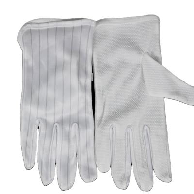 China Assembly Factory PVC Dot Stripe ESD Cheap Electrical Work Gloves for sale