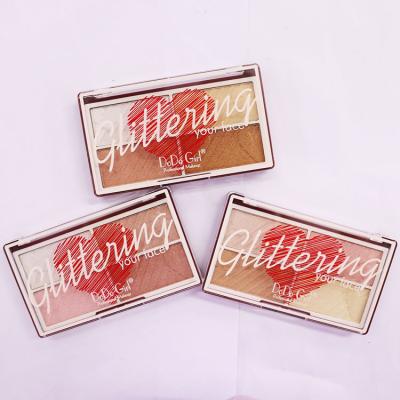 China Sunscreen Highlighter Bar Shimmer 4 Colors Make Up Palette Makeup Cosmetics Professional Highlighter Bar for sale