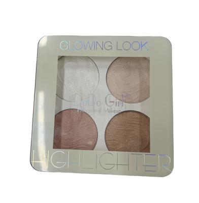 China DODOGIRL Pressed Powder Diamond Highlighter Private Label 4 Colors Highlighter Bar Waterproof High Shine Makeup for sale