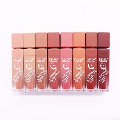 China Vegan High Gloss Waterproof Dye Lip Gloss Moisturizing Lip Gloss Private Label Lip Gloss Container Nude Dropping Liquid Lip Cream for sale