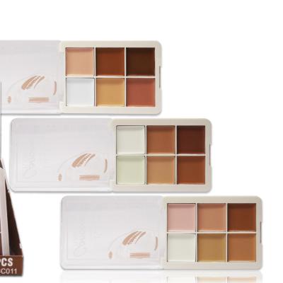 China New Fashionable Professional Anti-wrinkle Makeup 6 Color Foundation Contour Cream Concealer Palette Private Label Concealer Palette for sale