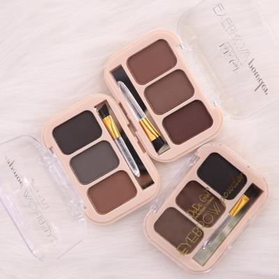 China Wholesale OEM Matte 3 Colors Waterproof Eyebrow Kit Including Brushes Vegan Waterproof Private Label Custom Eyebrow Powder for sale