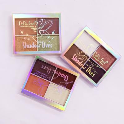 China Trending Waterproof Dye Eyeshadow Palette Private Label 4 Colors Palette 2022 New Small High Waterproof Eye Shadow for sale