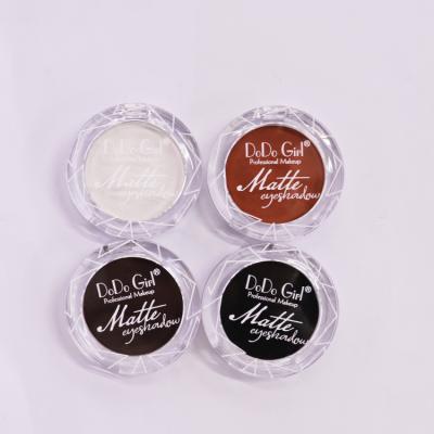 China Matte One Color Eye Shadow Waterproof High Round Dye Clear Vegan Pressed Pan Eyeshadow Single for sale