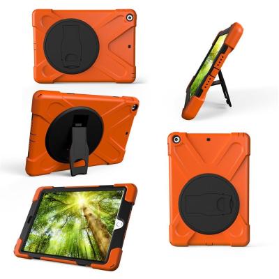 China Shockproof Rugged Rubber Case For iPad 6th Case With Rotate Stand for sale