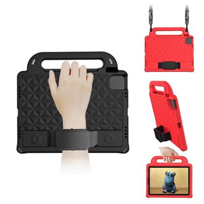 China Anti-fall Lanyard EVA Foam Case For iPad 10.2 Kids Cover With Handle Belt for sale