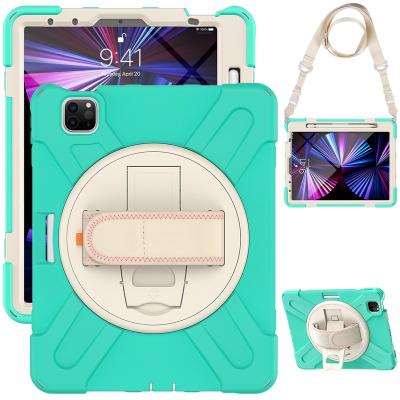 China Shockproof Build In Screen Protector Shock Case For iPad Pro 11 2021 Universal Case With Strap for sale