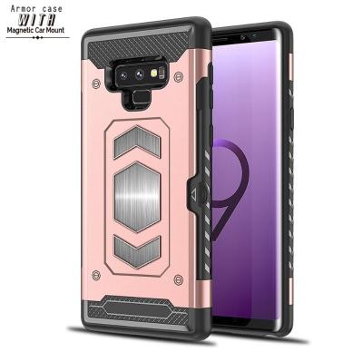 China Hard 2 in 1 Card Holder Case For Galaxy Note 9 Smart Card Holder Phone Case For Samsung Galaxy Note 9 Shock Hot Selling Case for sale