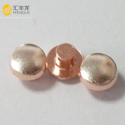 China Wear Resistance Customized Electrical Relays Parts AgCuO/Cu/AgCuO Tri Metal Contact Point Rivets for sale