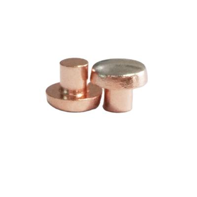 China Wear Resistance Manufacturer Electric Switch Silver Contact Bimetal Copper Rivet for sale