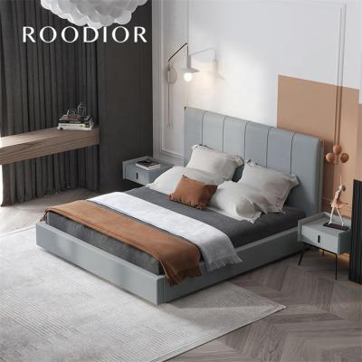 China (Other) Modern Light Adjustable Practical Customized Luxury Genuine Leather Bed for sale