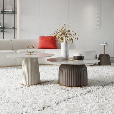 China New Design Adjustable Industrial Style Master Designer Small Metal Round Coffee Table (Height) for sale