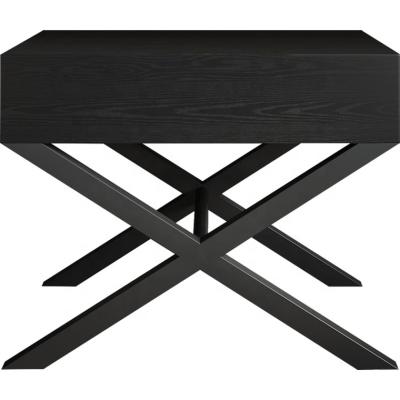 China Modern new arrival style simple modern nightstand black bedside table for bedroom for sale