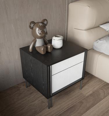 China Can be stored; with drawers; New Simple Style Nordic Black Modern Bedroom European Style Locker With Drawer Bedside Table for sale