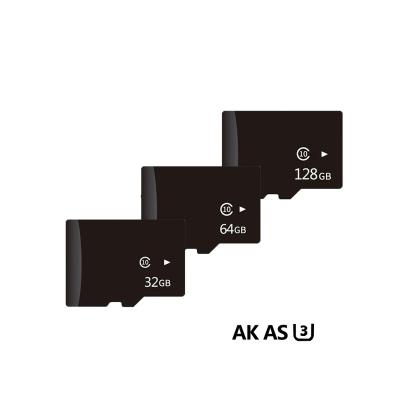 China Factory Wholesale High Speed ​​Flash Memory Cards Plastic AK AS U3 128GB 64GB 32GB 16GB 8GB 4GB TF Cards for sale