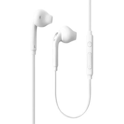 China Wholesale In-Ear Headphone Headset Earbuds Black White Cable Earphone With Microphone Portable Earphone For Samsung S6 for sale