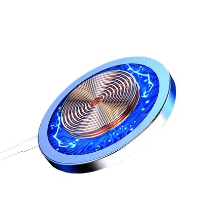 China 15W Mobile Phone Magnetic Wireless Charger For iPhone USB C Perfectly Aligned Magnetic Tethering Charger for sale