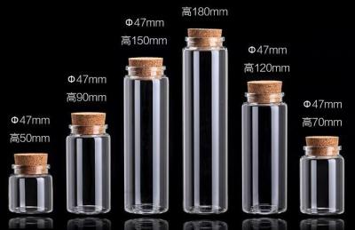 China High borosilicate glass bottle diameter High-grade cork stopper bottle High quality wishing bottle drift bottle for sale