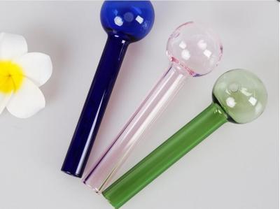 China hand blow glass oil burner straight for sale