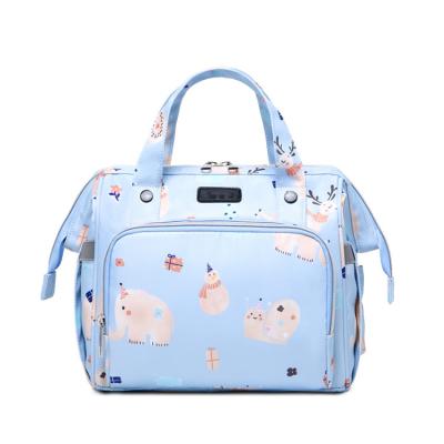 China Classy Baby Diaper Bag Large Capacity 3 Ways Water Resistant 2022 Shoulder Handbag Mommy Travel Tote Diaper Bags for sale