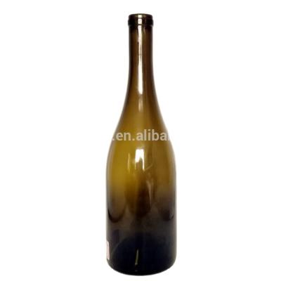 China Beverage 750ml Big Belly Dark Brown Glass Wine Bottles for sale