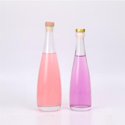 China 330ml 500ml Empty Beverage/Juice/Mineral Water Glass Bottle Ice Red Wine Wine Fruit Vinegar Empty Bottle With Cork for sale