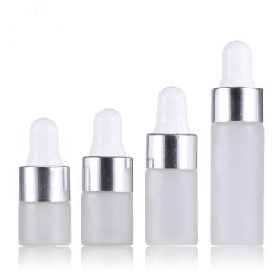 China Personal Care Frosted Borosilicate Glass Perfume Tester Sample Glass Bottle Vials With Dropper for sale