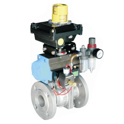 China Low Pressure Flow Control Spring Clamp 2pc SS304 4 6 Inch Pneumatic Actuator Ball Valve for sale