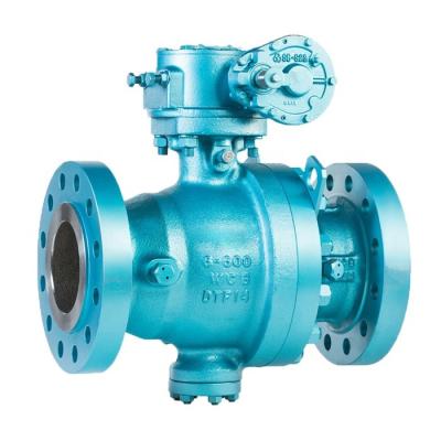 China Oil Gear Driven Carbon Steel Flanged Type Dimensions 4 6 8 Inch Ball Valve for sale