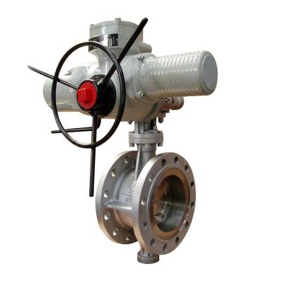 China DN 300 Remote Control Sea Water Actuator High Pressure Triple 5A Offset Motorized Butterfly Valve for sale