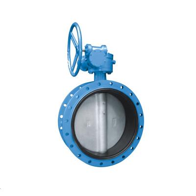 China Cheap Price A395 Iron DN450 Malleable Rubber Centerline Gear Box Seal Butterfly Valve For Water for sale