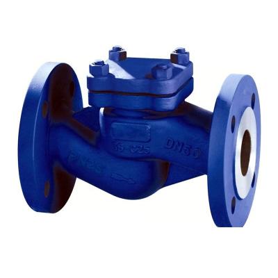 China WATER Flanged Spring Loaded Piston Globe Cast Iron WCB DIN DN50 DN100 DN200 PN25 Check Valve for sale