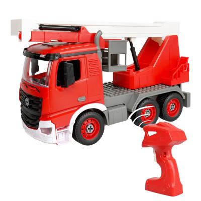 China Qilong RC Hobby Qilong Fire Truck Toy Car Set Fire Engine Toy Car Fighting Remote Control Fire Truck For Kids for sale