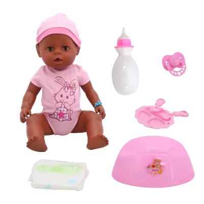 China African American Girl Fashion Baby Dolls Educational Cheap Black Cloth Dolls Black Qilong Black Bebes Reborn for sale