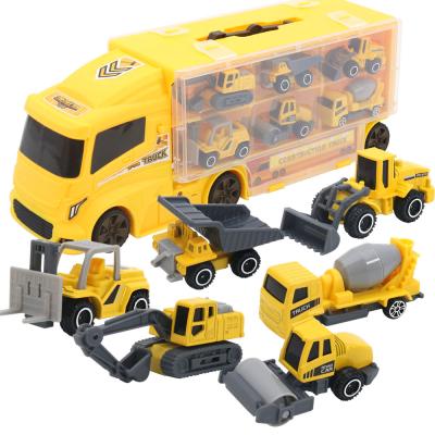 China Toy Qilong Construction Truck Toy Set Construction Vehicle Car Toy Diecast Trucks Diecast Model Cars Toys For Children for sale