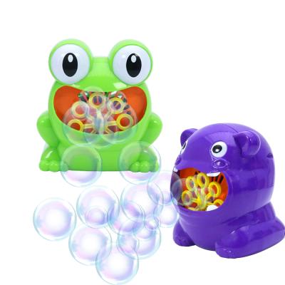 China Qilong Plastic Bubble Toys Water Plastic Bubble Frog Bubble Machine Animal Friend Gift Kids Blowing Bath Toys for sale