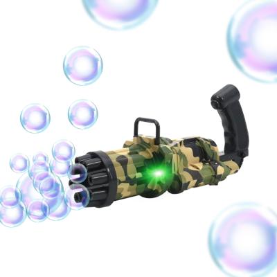 China Plastic Bubble Gun Qilong Machine Kids Bubble Gatling Gun Soap Bubbles Jet Soap Bubbles Gun Toys for sale