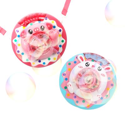 China Qilong Camera Plastic Bubbles Blowing Toys Bubble Camera Kids Electric Carry Donut Bubble Camera with Light and Music for sale