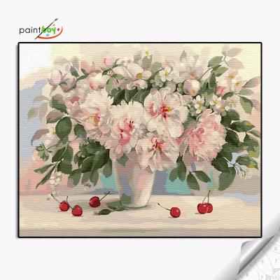 China GX37016 40*50 DIY Impressionist Oil Painting By Numbers Flower Impressionist Hand Painted Wholesale for sale