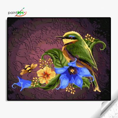 China Many Flowers Picture Design Abstract Bird GX36791-40*50 Oil Painting for sale