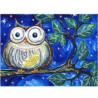 China Good Quality Impressionist Hot Cheap Price Owl Colorful Design Diamond Painting With Frame for sale