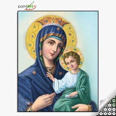 China Wholesale Impressionist Religion DIY Diamond Painting With Frame Painting Boy for sale