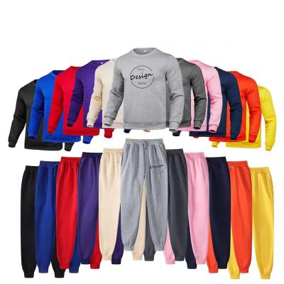 China JL-11041Custom fleece tracksuit logo jogger sweatsuit men sweatpants and thermal sweatshirt bulk wholesale set for sale