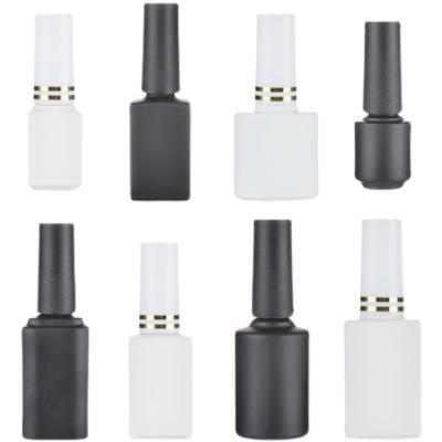 China 3ml 5ml 8ml 10ml 15ml Cosmetic Empty Nail Polish Bottles Gel Polish Bottle Matte Black White for sale