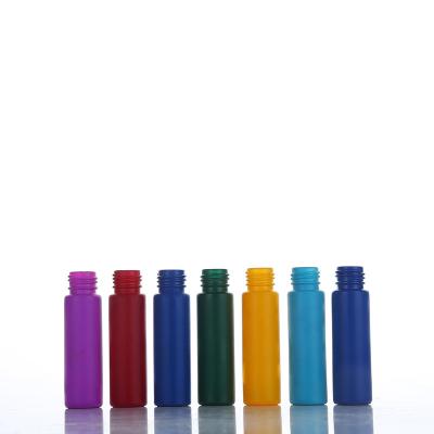 China Amber Blue Essential Oil Cosmetic Roller Bottles 10ml With With Stainless Steel Roller Balls for sale